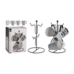 Excellent Houseware 4 Bekers In Metalen Rekje -Patisse Verkoop 101 0541 4 1