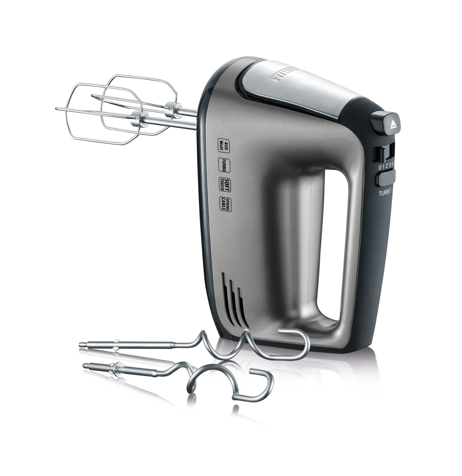 Severin Handmixer 400W Grijs Metallic HM 3832 1 Severin Handmixer 400W Grijs Metallic HM 3832