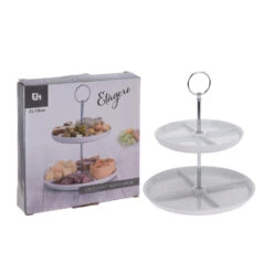 Excellent Houseware Etagere 2-laags Porselein 5 Excellent Houseware Etagere 2-laags Porselein -Patisse Verkoop 101 6978 3 1