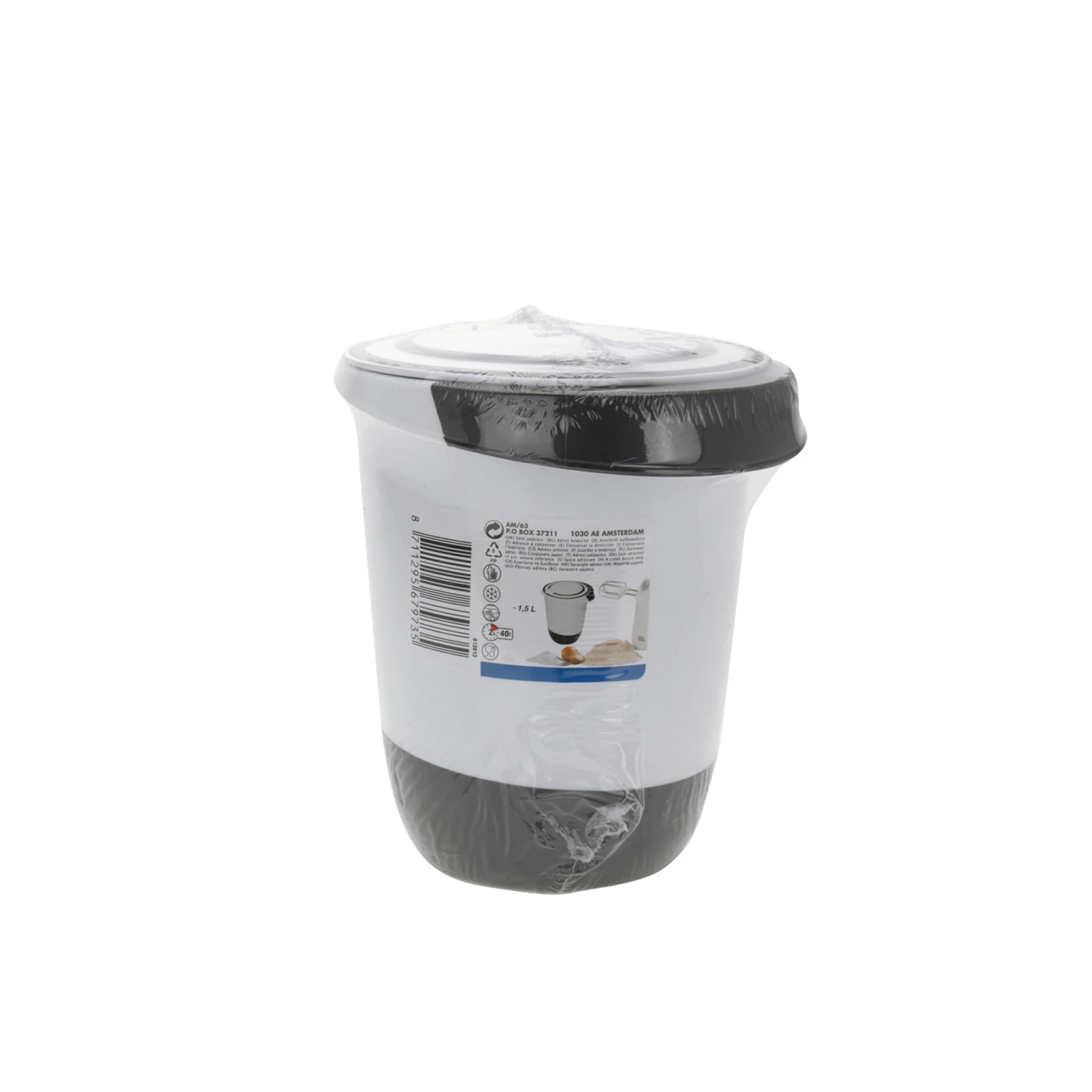 Merkloos Roerkom Met Deksel 1.5L 2 Merkloos Roerkom Met Deksel 1.5L - Afbeelding 2