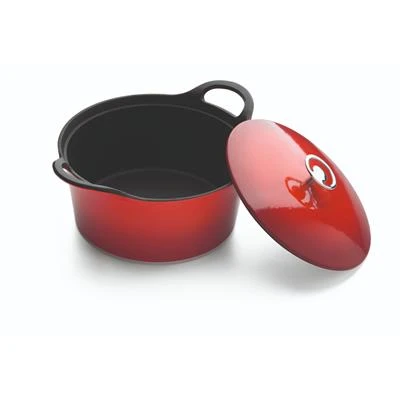 Cuisinox Gietijzeren Braadpan Ø24 Volcan Rood Geëmailleerd 2 Cuisinox Gietijzeren Braadpan Ø24 Volcan Rood Geëmailleerd - Afbeelding 2