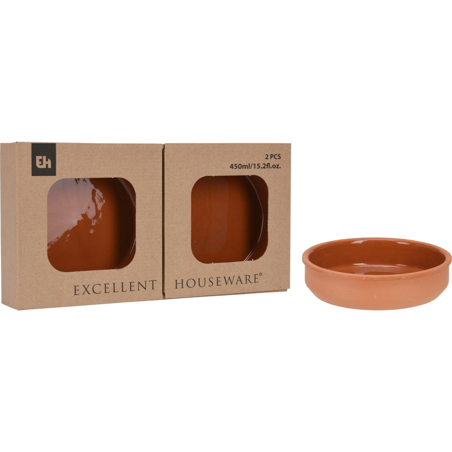 Excellent Houseware Tapasschalen Terracotta 2 Stuks 3 Excellent Houseware Tapasschalen Terracotta 2 Stuks - Afbeelding 3