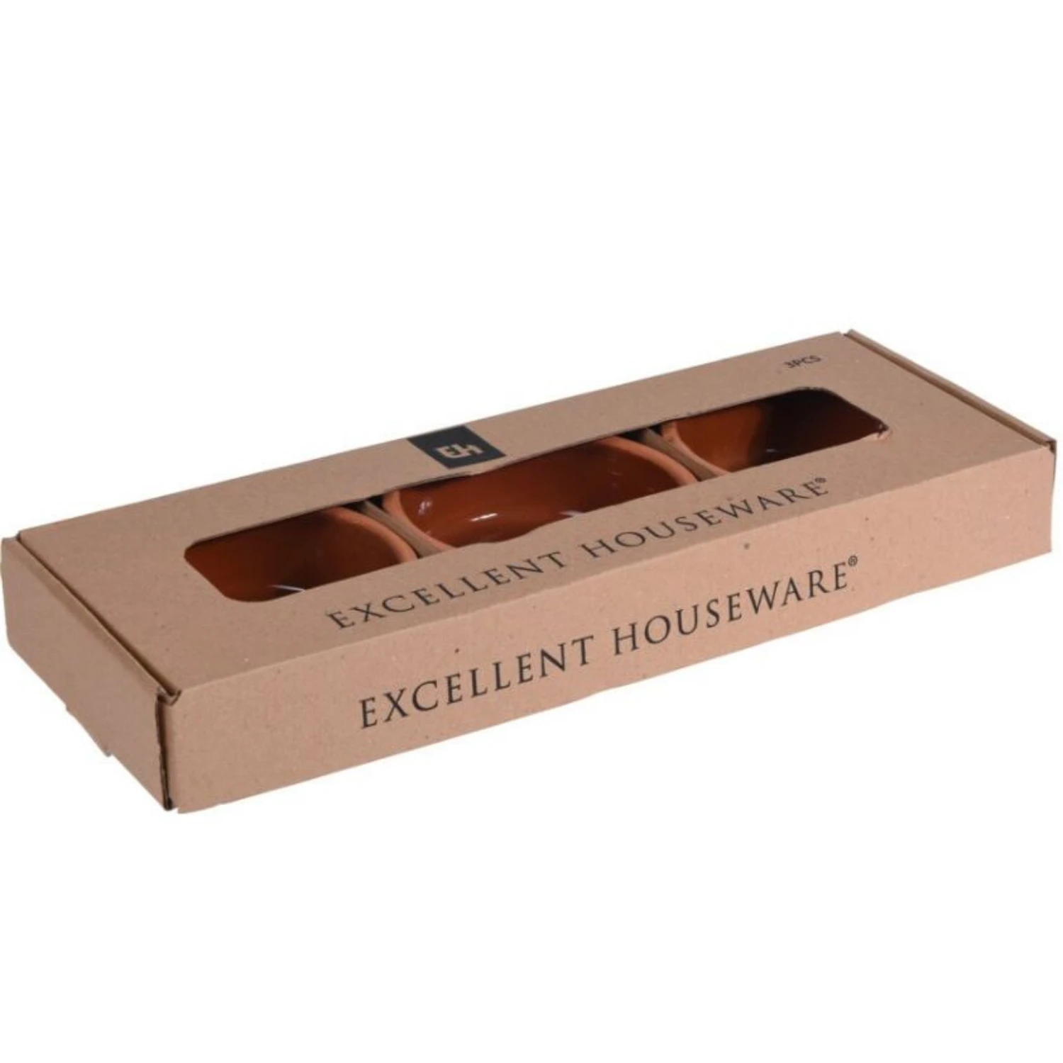 Excellent Houseware Tapasschalen Terracotta3 Stuks 2 Excellent Houseware Tapasschalen Terracotta3 Stuks - Afbeelding 2