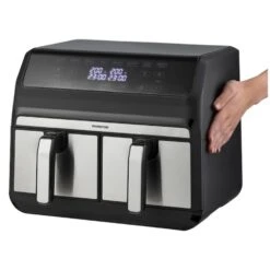 Inventum Hetelucht Friteuse Dubbel 2x 4 L Rvs/ Zwart 1700W -Patisse Verkoop 210 4299 3 1